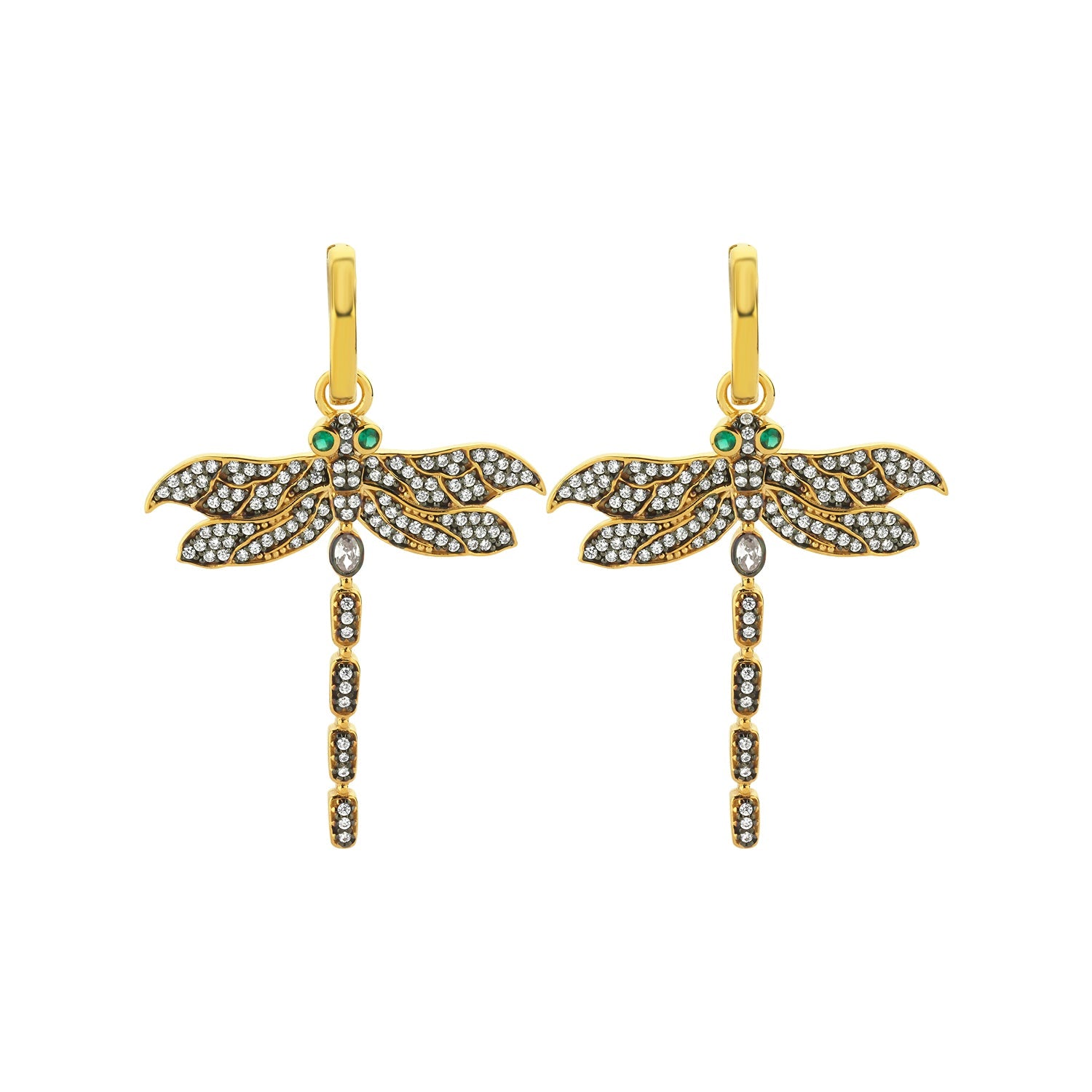 MINI DRAGONFLY HOOP EARRINGS