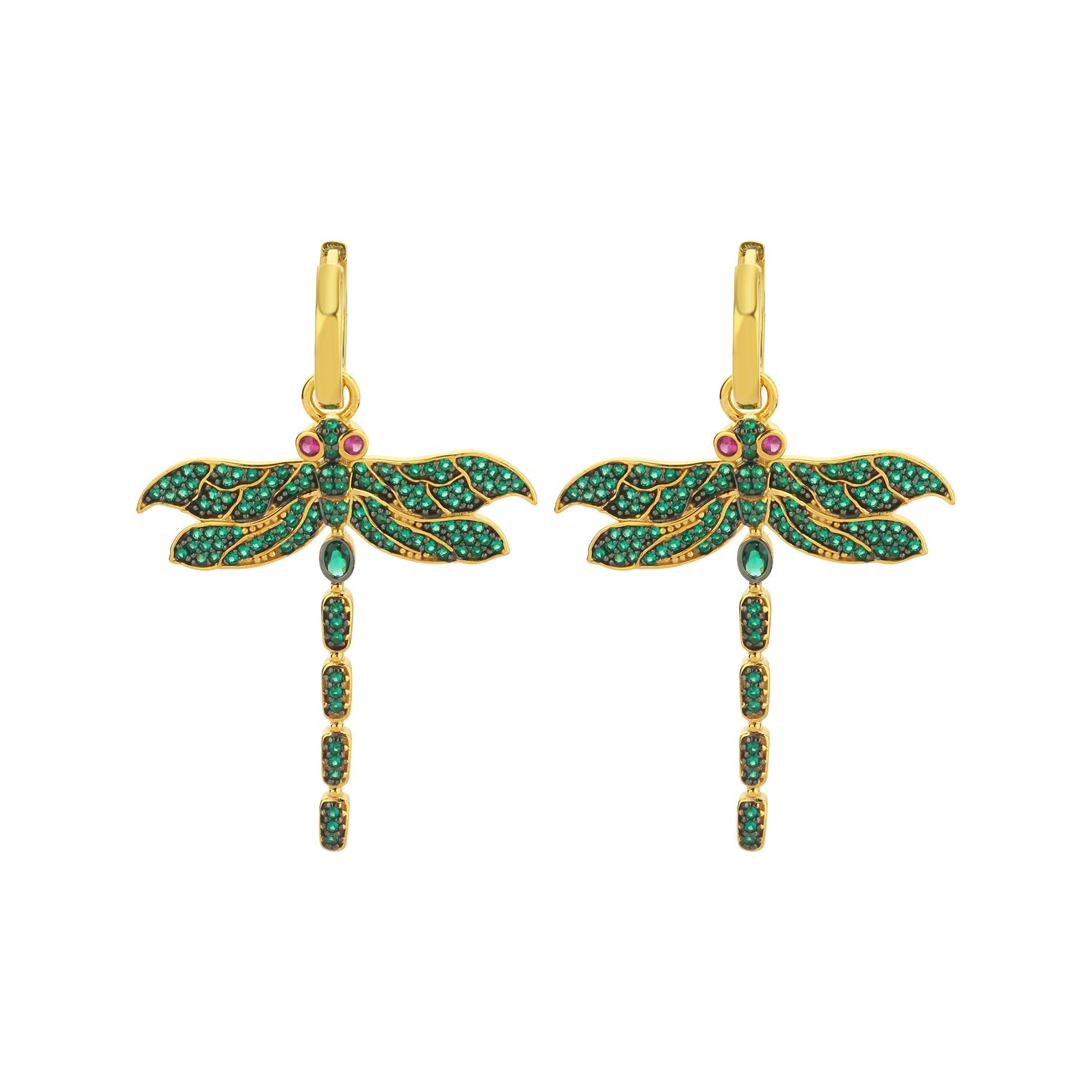 MINI DRAGONFLY HOOP EARRINGS