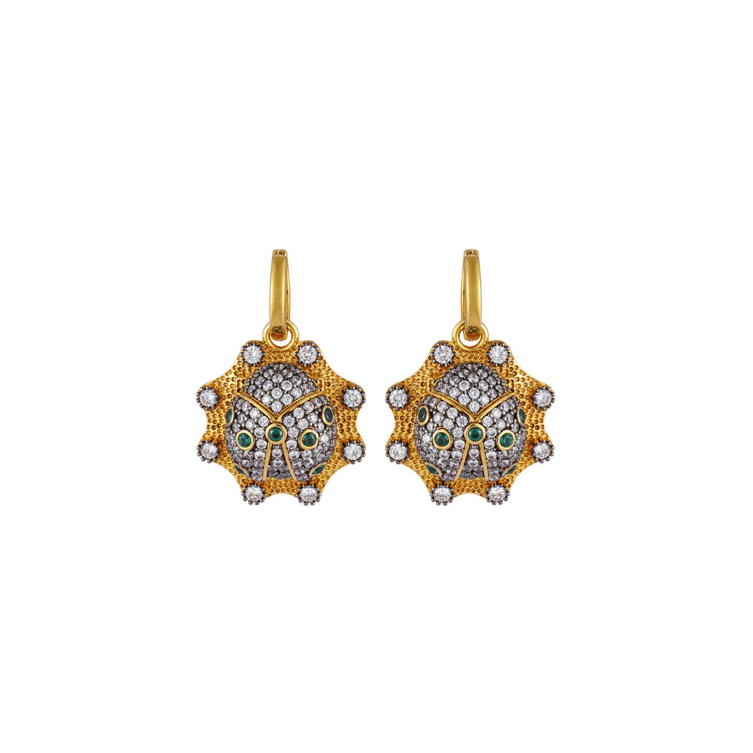 LADYBUG SHIELD EARRINGS