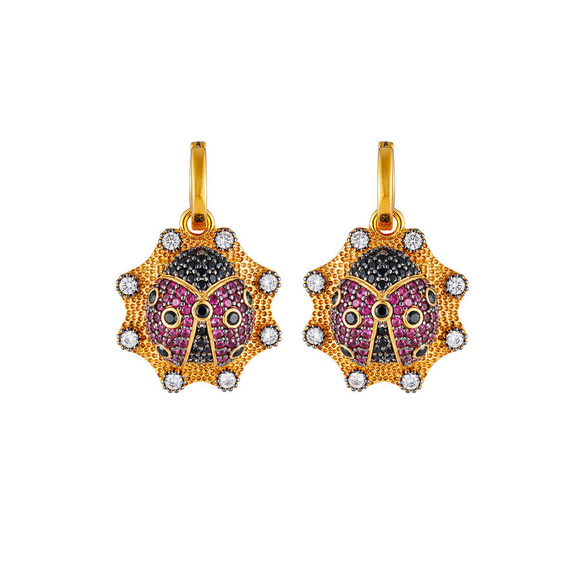LADYBUG SHIELD EARRINGS