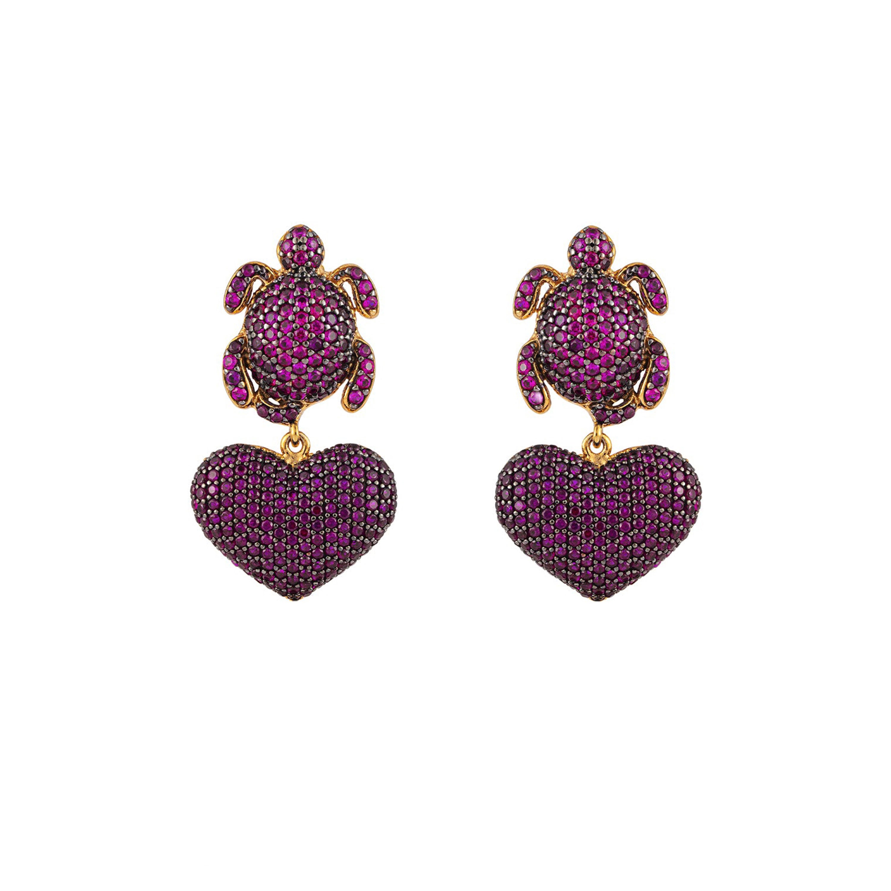 MINI TURTLE MON AMOUR EARRINGS