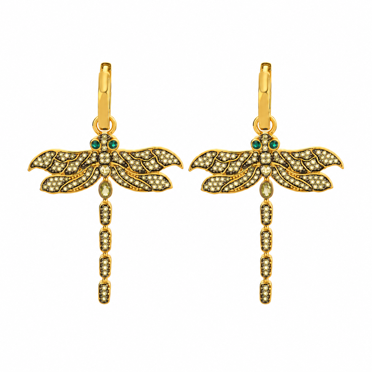 MINI DRAGONFLY HOOP EARRINGS