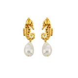 SEAHORSE BAROQUE PEARL EARRINGS