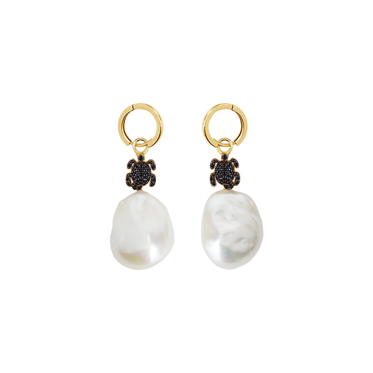 TURTLE BAROQUE HOOP EARRINGS