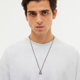 SCARAB DOUBLE CHAIN NECKLACE