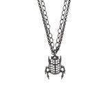SCARAB DOUBLE CHAIN NECKLACE